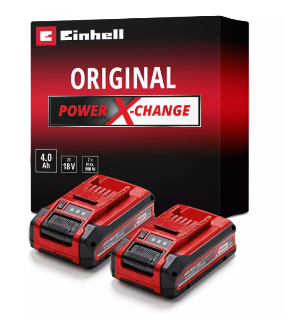 Picture of Einhell 4511629 18V Twin Pack 2 x PXC 4.0Ah Plus Batteries