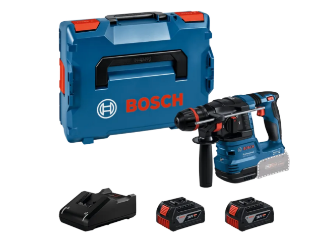 Picture of Bosch GBH18V-22 X Brushless 18V Rotary Hammer Drill with ONECHUCK C/W 2 x 5.0Ah Batteries & Charger In L-Boxx