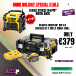 Picture of Dewalt DCD996X1 18V XR Brushless 3 Speed Combi Drill 95nm 820w 0-2000rpm C/W 1 x 9.0Ah Flexvolt Battery & Fast Charger In T-stak Box + FREE DEWALT DCR020 COMPACT DIGITAL RADIO