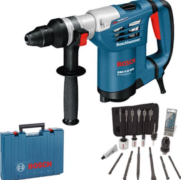Picture of Bosch GBH 4-32DFR 220v 900w 32mm Multi Drill SDS Plus 3 Mode 800rpm 3600bpm 4.2 Joules 4.7kg With 20pc Accessories In Case 0611332171
