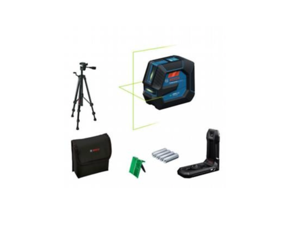 Picture of Bosch GLL 20-22G 20mtr Green Line Laser Professional c/w 4 AA Batteries & BT150 Tripod 0601065601