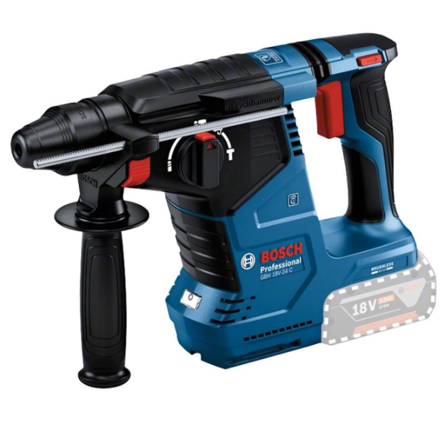 Picture of Bosch GBH18V-24C 18v 24mm Brushless SDS Drill 0-890rpm 0-4350bpm 2.4 Joules 2.9kg Bare Unit L-Boxx 0611923001