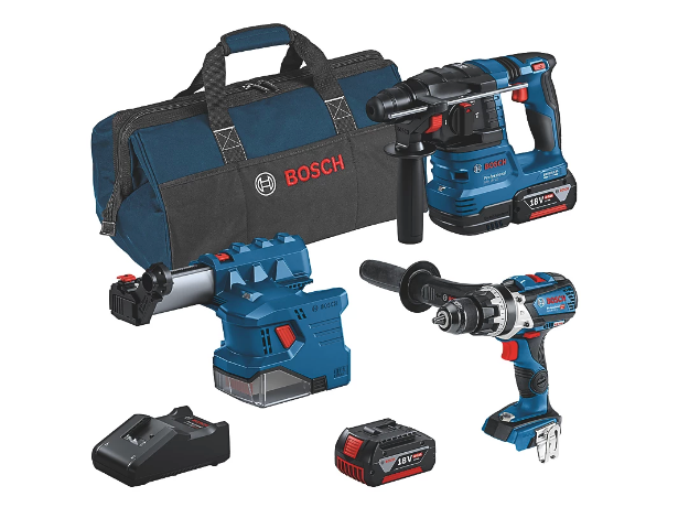 Picture of BOSCH 0615A5008A 3 Piece Tool Kit, GBH 18V-22 Solo, GSB 18V-110C & GDE 18V-12