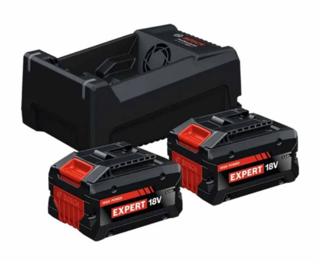 Picture of Bosch EXPERT Starter Set Includes 2 x EXBA18V-55 5.5Ah Batteries & GAL12V/18V-80 Charger 1600A0373R