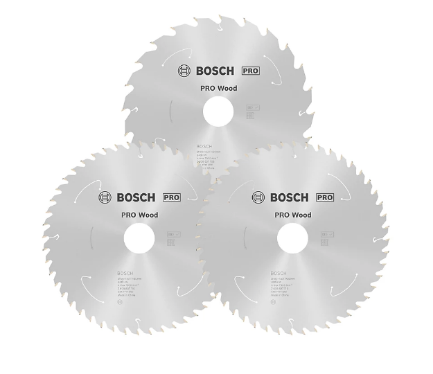 Picture of Bosch 190mm 3pc Pro Wood Saw Blades Includes:1 x 24T & 2 x 48T 2608644731(Annual Summer Sale Special Offer Price)