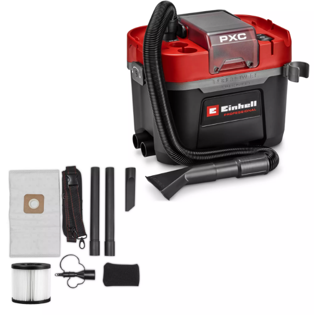 Picture of Einhell TP-VC 18/10 Li BL L-Solo PXC 18V Professional Brushless 10 Litre L Class Wet & Dry Vac Bare Unit