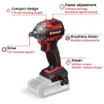 Picture of Einhell TP-CW 18/260-C Li BL - Solo PXC 18V 260Nm Professional Brushless 3 Speed Impact Wrench Bare Unit 4510090