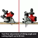 Picture of Einhell TE-CS 18/190 Li BL-Solo PXC 18V Professional Brushless 190mm Circular Saw 65mm Depth,190x30mm Blade,3800rpm, 3.2kg Bare Unit 