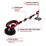 Picture of Einhell TE-DW 18/225 Li Solo PXC 18V 225mm Professional Drywall Sander 600-1200rpm,1.1-1.65mtr Tool Length, 1.3-4.5mtr Hose Length, 3.6kg Bare Unit In Case C/W 6x Sanding Pads