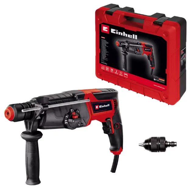 Picture of Einhell TE-RH 950 5F 220v 950w 28mm 5 Mode SDS Plus Combination Drill 0-2600rpm 0-4500bpm 3.0 Joules 3.8kg In Case C/W Interchangeable Chuck