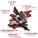Picture of Einhell TE-SM 36/210 L Li-Solo PXC 36V 210mm Sliding Mitre Saw 11kg Bare Unit
