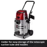 Picture of Einhell TE-VC 36/30 S Auto Li S-Solo PXC 36V Professional 30 Litre Stainless Steel Wet and Dry Vac with Auto Power Take Off, Bare Unit  