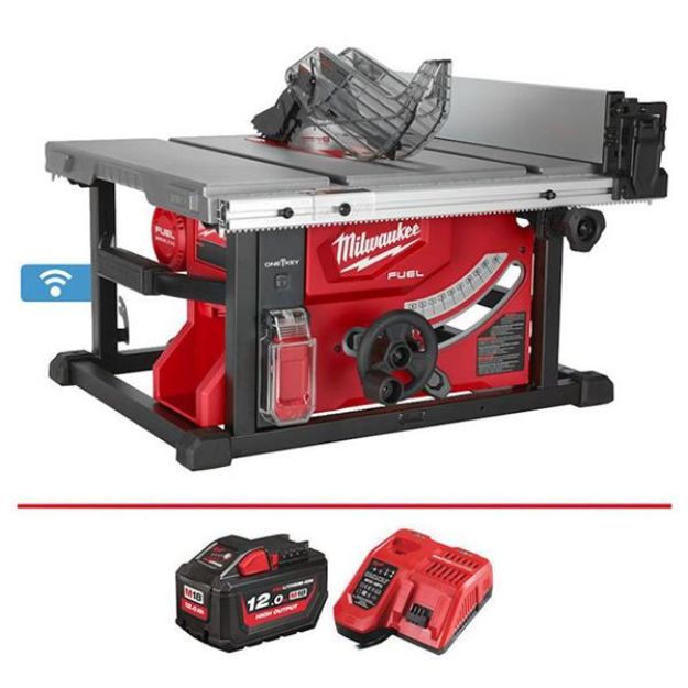 Picture of Milwaukee M18FTS210-121B M18 Brushless Table Saw 6300rpm 63.5mm Cutting Depth 210x30mm Blade 22.3kg C/W 1 x 12.0Ah Li-ion Batteries & Charger