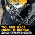 Picture of Dewalt DCS334P2 18V XR Brushless Jigsaw 485w 0-3200spm Cutting Capacity Wood 135mm Steel 10mm C/W 2 x 5.0Ah Li-ion Batteries & Charger In Box
