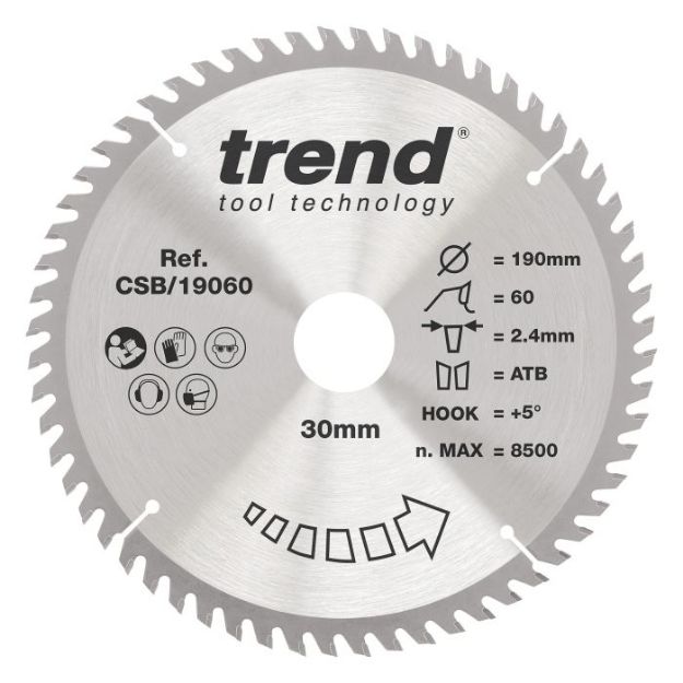 Picture of Trend CRAFT SAW BLADE 190MM X 60T X 30MM