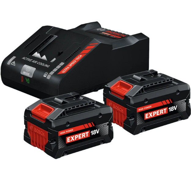 Picture of Bosch EXPERT Starter Set Includes x 2 EXBA18V-80 8.0Ah Batteries & EXAL18V-160 16A Charger 1600A0373U