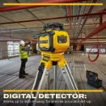 Picture of Dewalt DCLE15211R-GB USB-C Li-ion Self Levelling Rotary Laser Level Red Line Dual Slope In T-stak Box