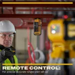 Picture of Dewalt DCLE15211R-GB USB-C Li-ion Self Levelling Rotary Laser Level Red Line Dual Slope In T-stak Box