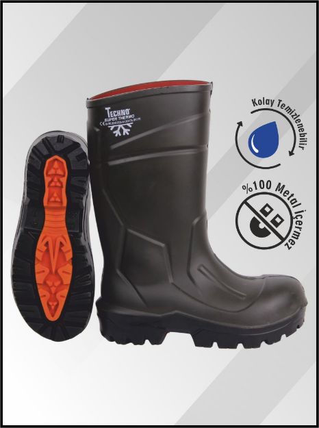 Picture of TECHNO SUPER THERMO GREEN WELLINGTON - 70 degree