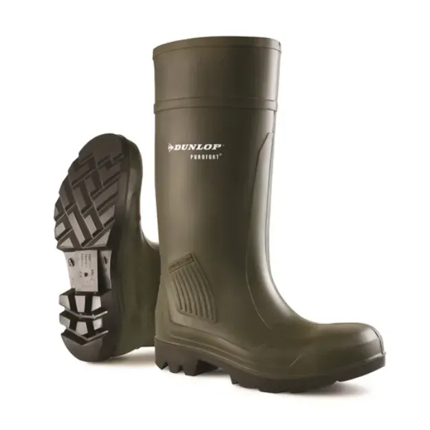 Picture of DUNLOP D460 843  PUROFORT NON SAFETY GREEN & BROWN WELLINGTON