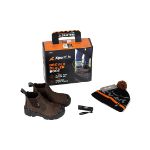 Picture of Xpert XPP2450 Gift Bundle Pro Drover Junior Non-Safety Dealer Boot Brown c/w Beanie and Torch