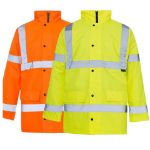 Picture of  HI-VIS 2-BAND HJ03 BLACK KNIGHT PVC PADDED JACKET   