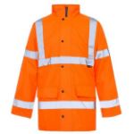Picture of  HI-VIS 2-BAND HJ03 BLACK KNIGHT PVC PADDED JACKET   