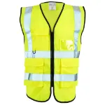Picture of HI-VIS EXECUTIVE VEST 2 BAND W/ PHONE PEN & I.D. POCKETS & ZIP FRONT FASTENING   
