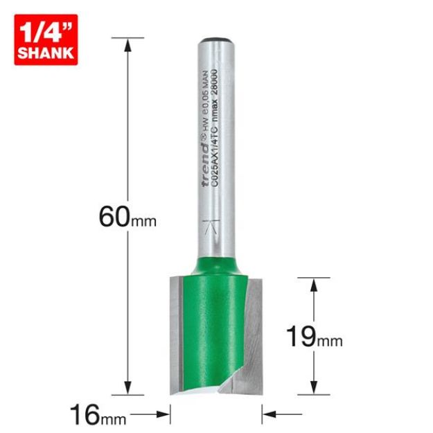 Picture of Trend Two Flute Cutter 16mm diameter