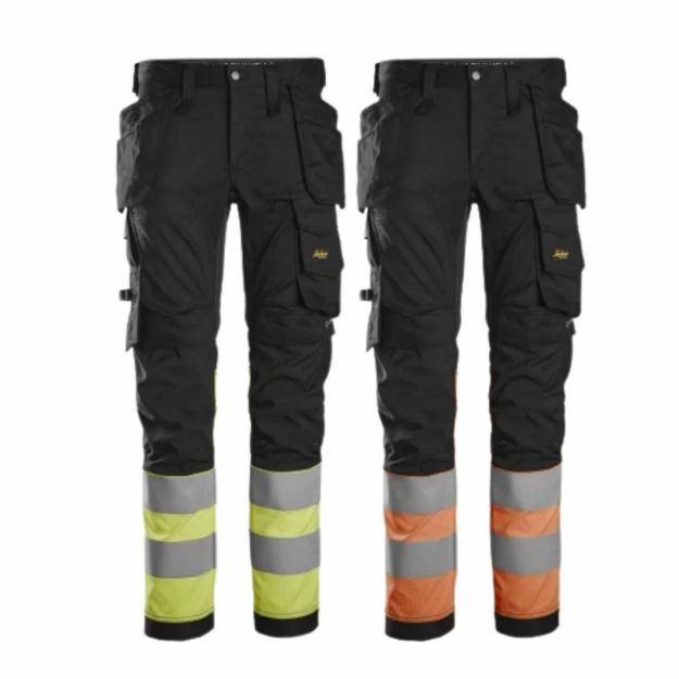 Picture of SNICKERS 6234 HI-VIZ STRETCH TROUSERS